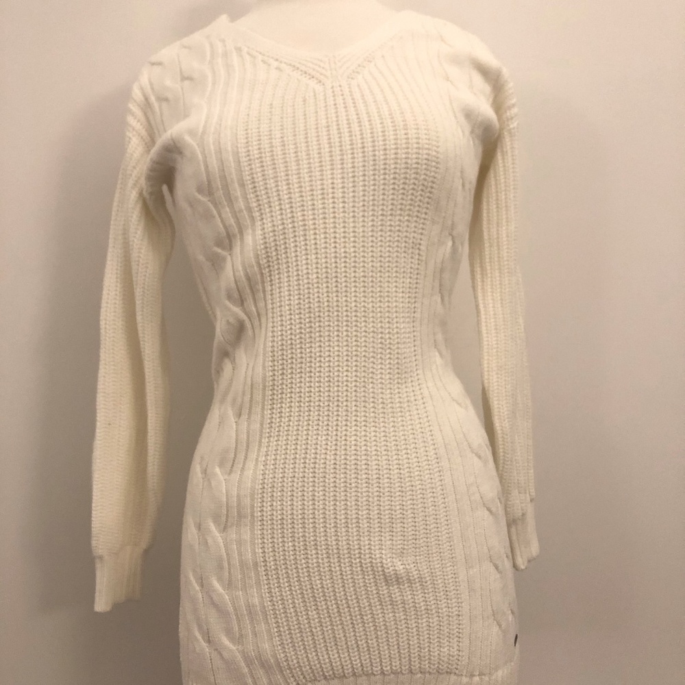 Hollister White Cross-back Sweater Dress (NWOT)